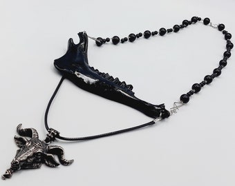 Goat of Mendes Jawbone Luciferian Necklace (Goat)