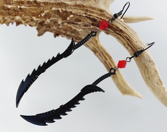 Dadao Curved Saw Sword Earrings