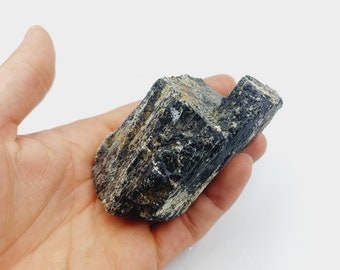Raw Black Tourmaline with Pyrite Crystals