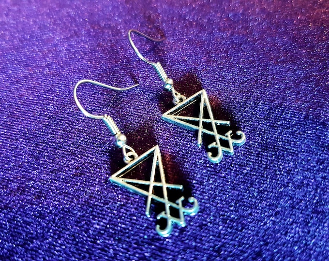 Mini Sigil of Lucifer Earrings (2Styles)