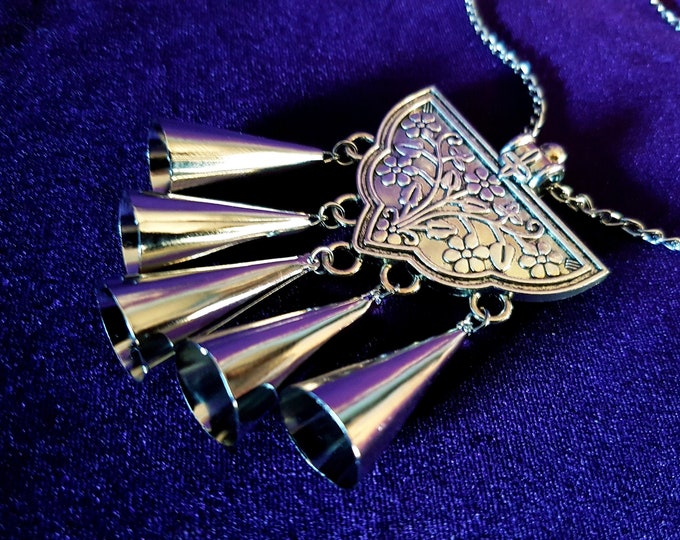 Dangling Melodic Hollow Cone Necklace