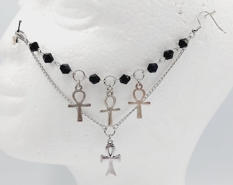 Traditional Gothic Ankh Nosechain