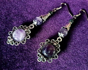 Gothic Amethyst Earrings