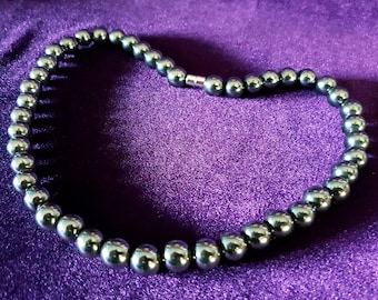 Hematite Gemstone Bead Necklace