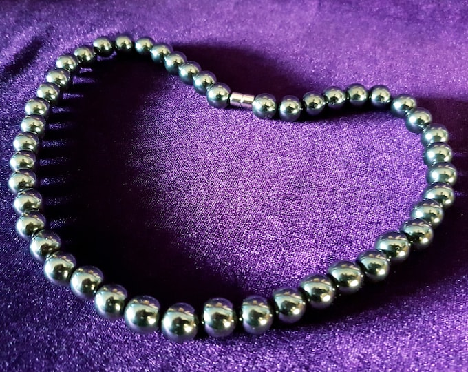 Hematite Gemstone Bead Necklace
