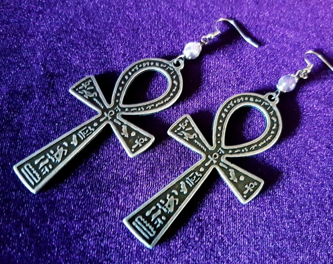 Double sided Ankh Earrings