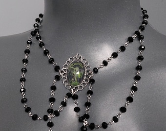 Victorian Absinth Green Fairy Choker Necklace