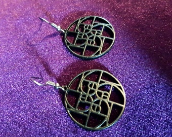 Black Fibonacci Earrings (2 Styles)