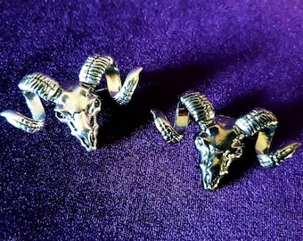 Baphomet Skull Safety Pins (2 Styles)