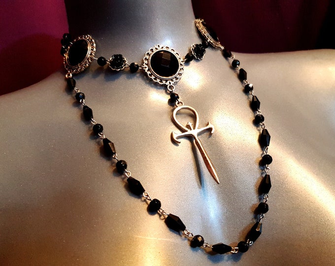 Victorian Vampire Ankh Choker