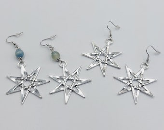 7 Pointed Pleiadian Elven Star Earrings (2 Style Options)
