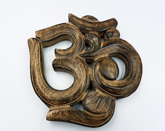 Wooden Ohm Symbol Wall Plaque (2 Sizes)