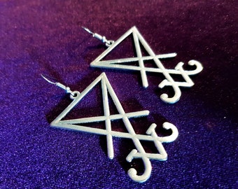 Big Sigil of Lucifer Earrings (2 Styles)