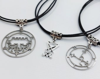 Fine Leather Bracelets (3 Options - Sigil of Lilith / Sigil of Lucifer / Sigil of Belial)