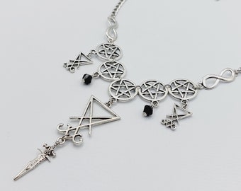 Luciferian Dark Athame Necklace