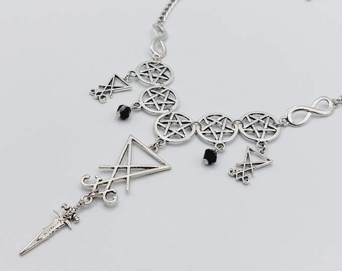 Luciferian Dark Athame Necklace