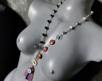 Hecate Prayerbead Rosary Necklace (Two in One / 3-7-13)