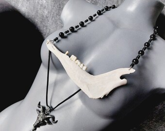 Goat of Mendes Jawbone Necklace (Goat)
