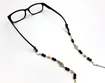 Hamsa Moonstone Glasses Chain