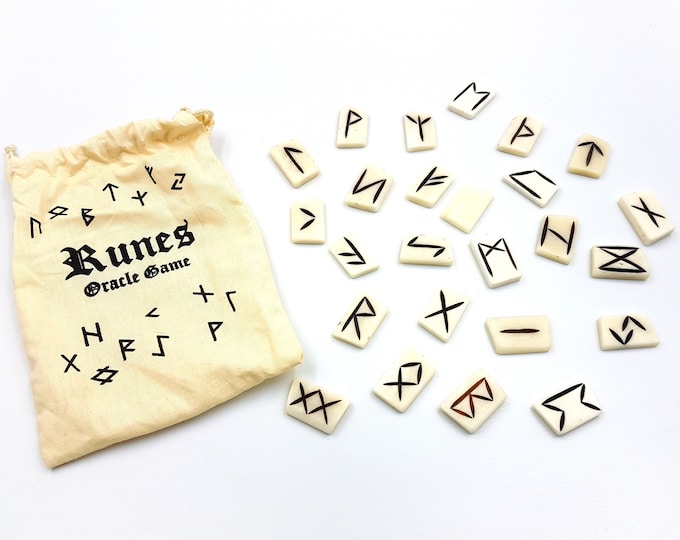 Carved Bone Runes Set