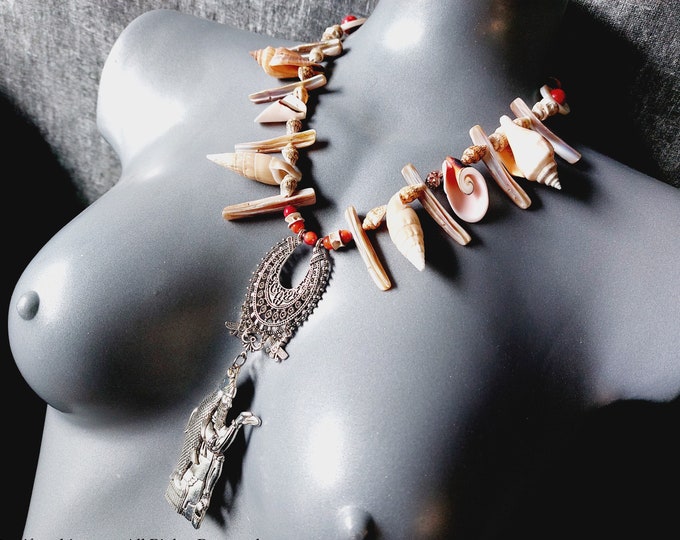 Apkallu / Abgal Fishman Demi-God Sage Shell Necklace