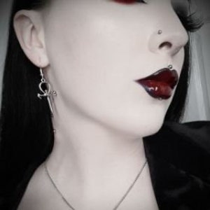 Vampire Ankh Earrings (2 styles)- occult vampire nosferatu ankh earrings jewelry gothic gift vampgoth egyptian eternal life vampiric cross