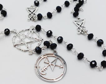 Sigil of Abaddon Rosary Necklace