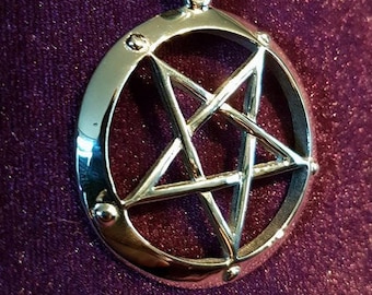 Stainless Steel Inverted Pentagram Pendant -