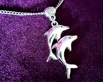 Dolphin Pendant & Earrings Jewellery Set