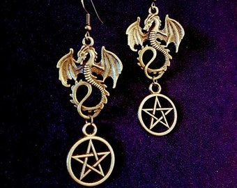 Dragon's Pentagram Earrings