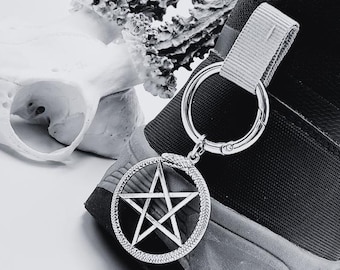 Inverted Pentagram Ouroboros Boot Charm