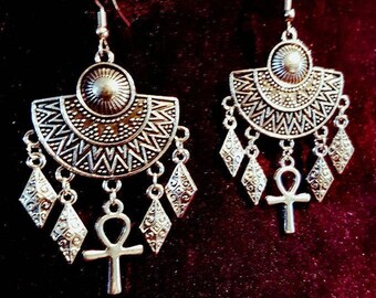 Bohemian Luciferian Earrings (also in Ankh Earrings version)