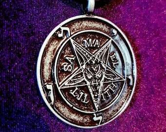 Samael Lilith Medallion - sigilo oculto de baphomet leviathan amulet mano izquierda camino cabra de mendes