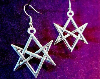 Unicursal Hexagram Earrings (2 Styles)