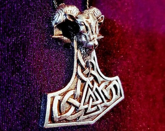 Hammer Necklace - Baphomet Thor Ram Valknut Pendant