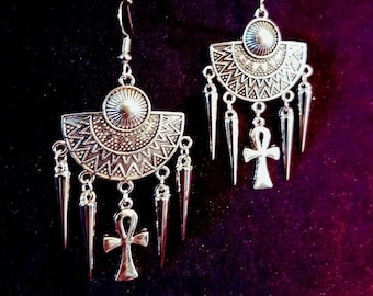 Ankh Spike Earrings