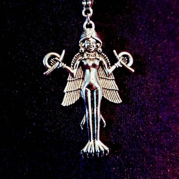 Lilith | Inanna | Ishtar | Ereshkigal Pendant - sumerian necklace burney relief lilith vampire demonic satanic gothic occult gift Kur dead