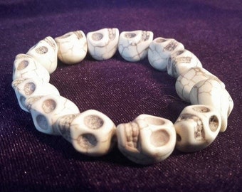 Skull Bracelet (Black/White)