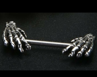 Skeleton Hands Nipple Piercing Jewel