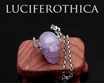 Amethyst Skull Pendant (Tigereye,Crystal Quartz)
