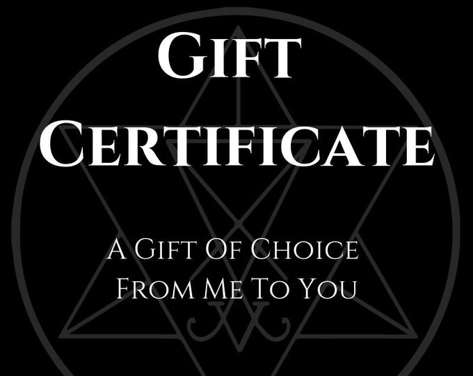 Luciferothica Gift Certificate (E-giftcard | Different Amounts Available)