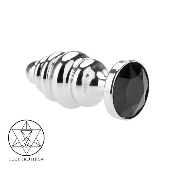 Octagon Ribbed Buttplug - Anal Fetish wear.