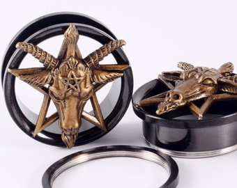 Sigil of Baphomet Plugs (7 Sizes - Stainless Steel)