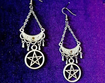 Elegant Pentagram Earrings