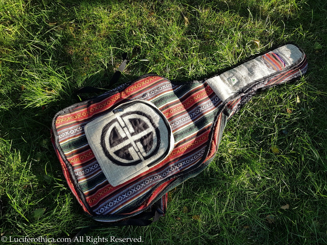 Natural Hemp Guitar Bag / Guitar Case longevity Symbol Etsy