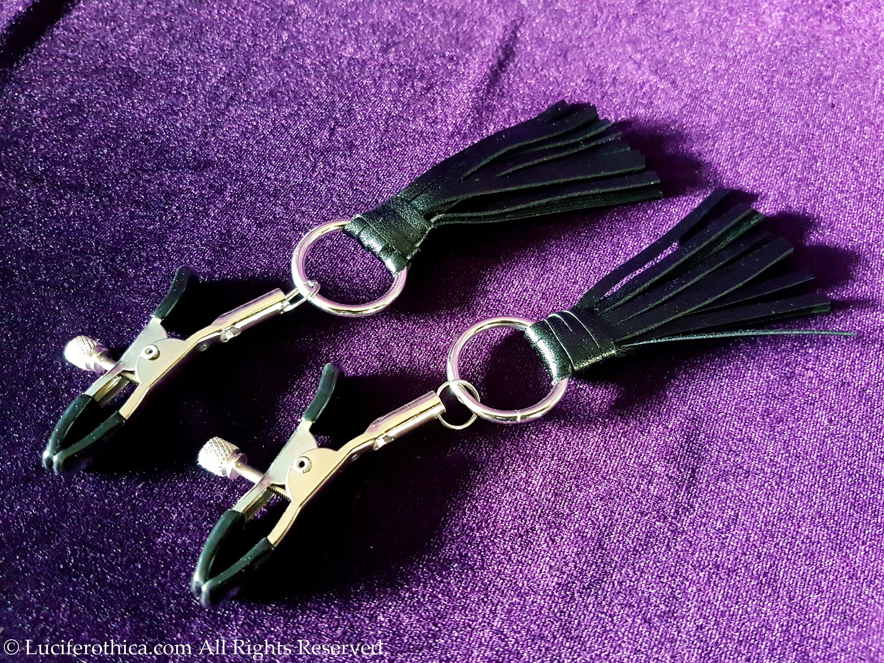 Nipple Clamps with Black Tassel