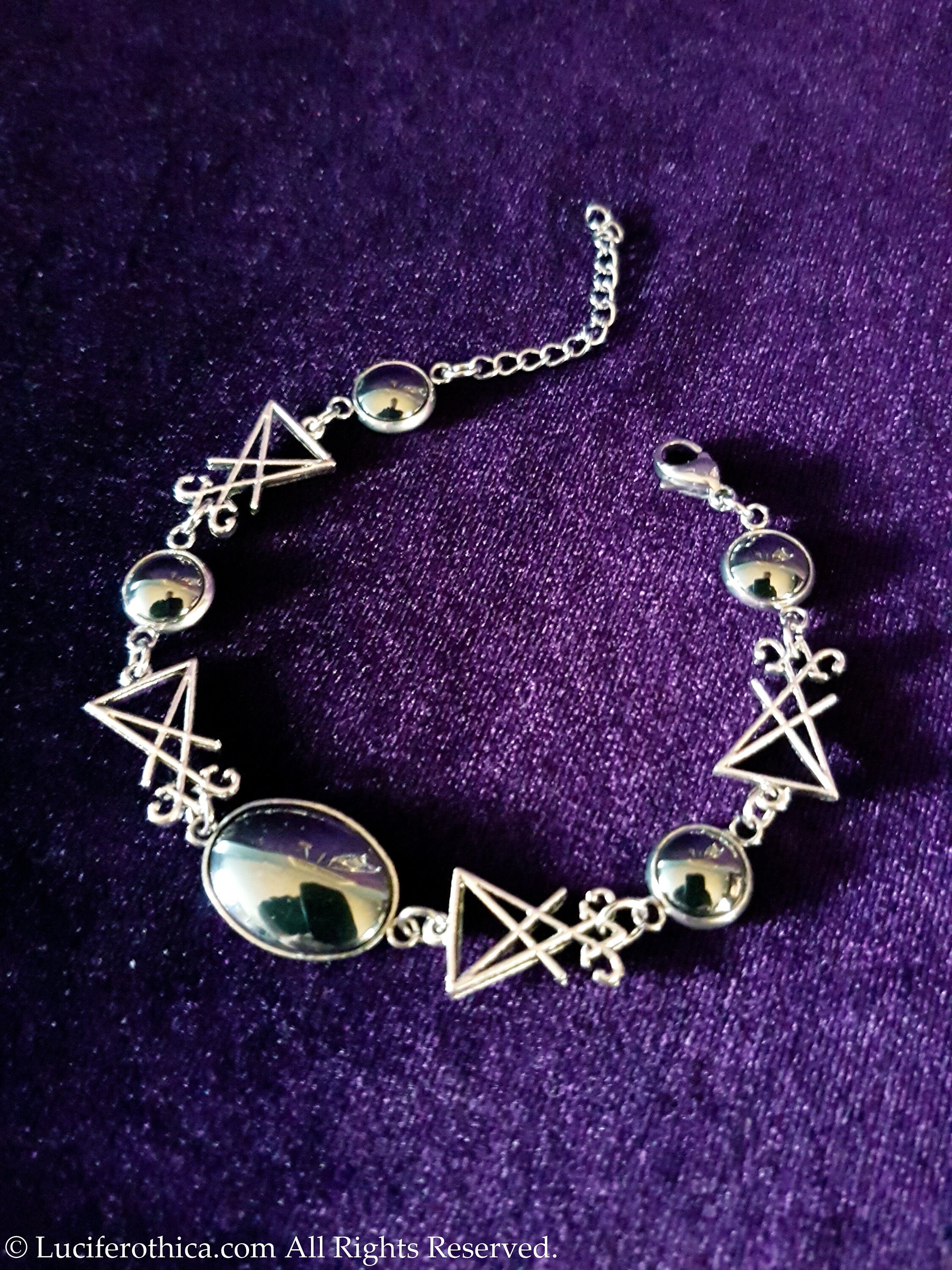 Léviathan Croix Bracelet Sigil De Lucifer Bracelet Sceau De Satan