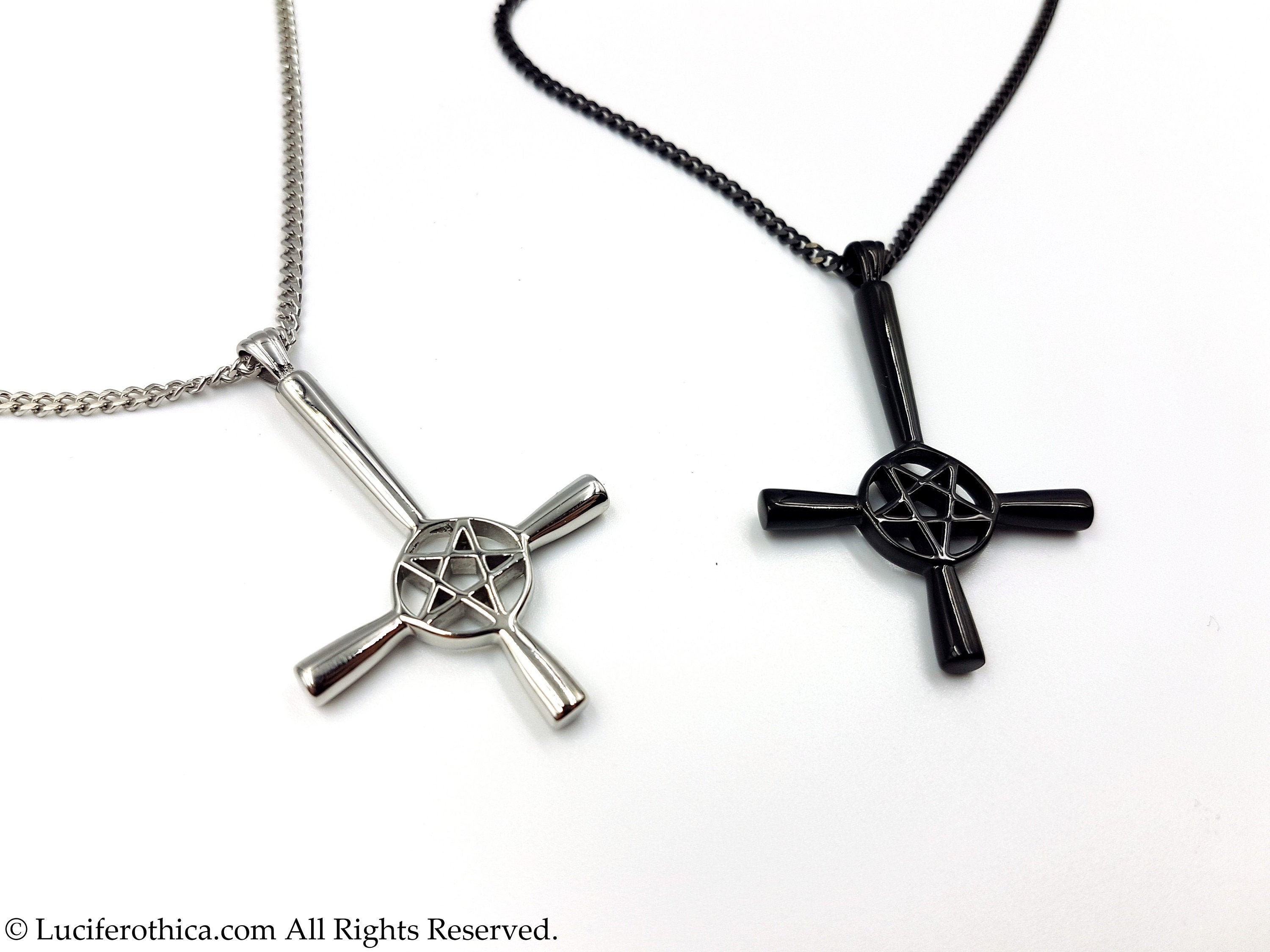 Upside Down Cross Necklace – Never Loved