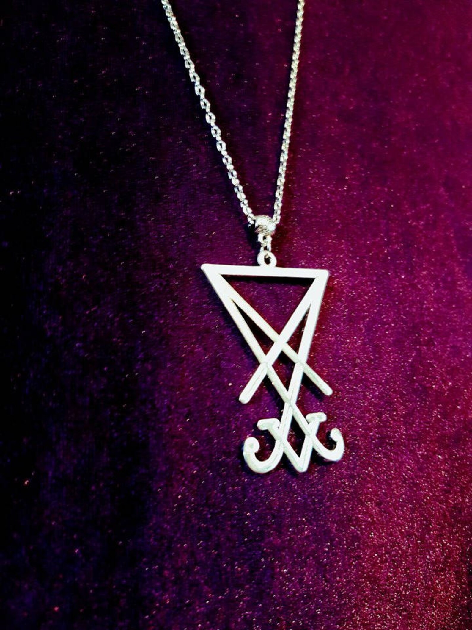 Big Traditional Sigil of Lucifer Necklace Lucifer Sigil of | Etsy