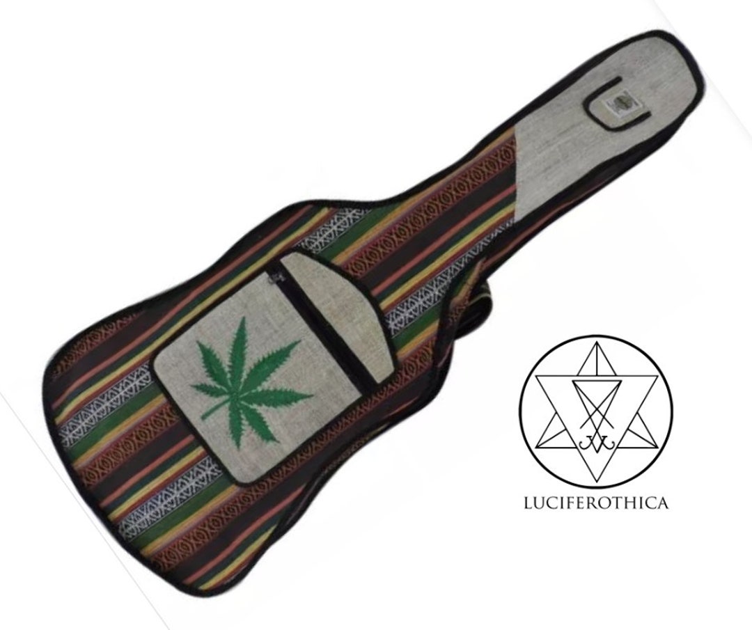 Natural Hemp Guitar Bag / Guitar Case cannabis Leaf Etsy
